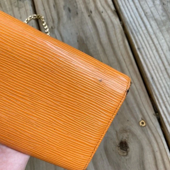 Louis Vuitton Sarah Epi leather long wallet mini crossbody orange gold - Picture 5 of 11